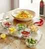 Set of 6 Crystal Lead Free Glass 140ml Stackable Bowls