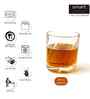 Set of 6 Crystal Lead Free Glass 280ml Whiskey Glasses