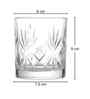 Set of 6 Crystal Lead Free Glass 305ml Royal Whiskey Glasses