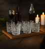 Set of 6 Crystal Lead Free Glass 340ml Whiskey Glasses