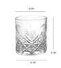 Set of 6 Crystal Lead Free Glass 340ml Whiskey Glasses