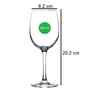 Set of 6 Crystal Lead Free Glass 350ml Stemmed Wine Glasses
