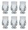 Set of 6 Cut Diamond Shaped Water & Juice Glass