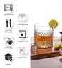 Set of 6 Diamond Cut Designed Water Juice Glass