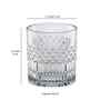 Set of 6 Diamond Cut Designed Water Juice Glass
