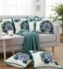 Set of 6 Elegant Damask Throw Cushion Covers (18x18)