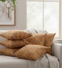 Set of 6 Embroidered Floral Lattice Throw Cushion Covers (18x18)