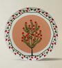 Set of 6 Ethnic Floral Mandala Metallic Wall Plates