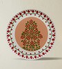 Set of 6 Ethnic Floral Mandala Metallic Wall Plates