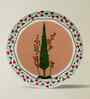 Set of 6 Ethnic Floral Mandala Metallic Wall Plates