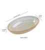 Set of 6 Glass Oval Shaped Cut Designed Serving Bowls