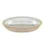 Set of 6 Glass Oval Shaped Cut Designed Serving Bowls