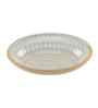 Set of 6 Glass Oval Shaped Cut Designed Serving Bowls