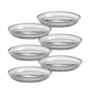 Set of 6 GlassBoat Shaped Serving Bowls