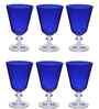 Set of 6 Green Crystal Lead Free Glass 380ml Cocktail Glasses