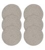 Set of 6 Jute Cotton Solid Pattern Reversible Table Runners