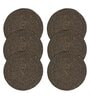 Set of 6 Jute Cotton Solid Pattern Reversible Table Runners