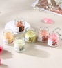 Set Of 6 Multicolor Wax Glass Jar Scented Candle Perfect For Gifting And Home Decoration