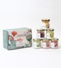 Set Of 6 Multicolor Wax Glass Jar Scented Candle Perfect For Gifting And Home Decoration