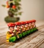 Set Of 6 Multicolor Wooden Rajasthani Musician Bawla Decorative Showpiece (5.4 cm)