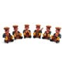 Set Of 6 Multicolor Wooden Rajasthani Musician Bawla Decorative Showpiece (5.4 cm)