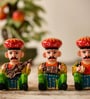 Set Of 6 Multicolor Wooden Rajasthani Musician Bawla Decorative Showpiece (5.4 cm)