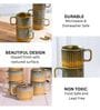 Set of 6 Mustard Studio Pottery Stackable Line Ceramic Tea Cups