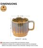 Set of 6 Mustard Studio Pottery Stackable Line Ceramic Tea Cups