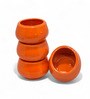 (Set of 6) Orange Ceramic Mini Dip Bowl