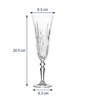 Set of 6 Palais Crystal Taper Champagne