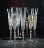 Set of 6 Palais Crystal Taper Champagne
