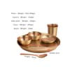 Set of 6 Pieces Bronze Meal Dinner Thali 11.7 Inch (Weight- 1400 Gm)
