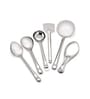 Set of 6 Stainless Steel Cooking Essentials (Ladle, Turner, Rice Spoon, Oval Spoon, Serving Spoon)