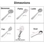 Set of 6 Stainless Steel Cooking Essentials (Ladle, Turner, Rice Spoon, Oval Spoon, Serving Spoon)
