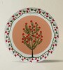 Set of 6 Terracotta Floral Mandala Metallic Wall Plates