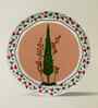 Set of 6 Terracotta Floral Mandala Metallic Wall Plates