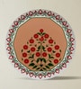 Set of 6 Terracotta Floral Mandala Metallic Wall Plates