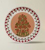 Set of 6 Terracotta Floral Mandala Metallic Wall Plates