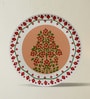 Set of 6 Traditional Orange Boho Metallic Wall Plates