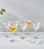 Set of 6 Transaprent Crystal Lead Free Glass 190ml Martini Glasses