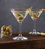 Set of 6 Transaprent Crystal Lead Free Glass 190ml Martini Glasses