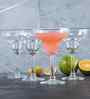 Set of 6 Transparent Crystal Lead Free Glass 240ml Margarita Glasses