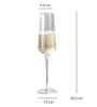Set of 6 Transparent Crystal Lead Free Glass 250ml Champagne Flute