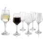 Set of 6 Transparent Crystal Lead Free Glass 250ml Wine Glasses