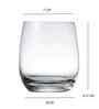 Set of 6 Transparent Crystal Lead Free Glass 350ml Whiskey Glasses