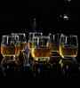 Set of 6 Transparent Crystal Lead Free Glass 350ml Whiskey Glasses