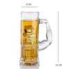 Set of 6 Transparent Crystal Lead Free Glass 450ml Cocktail Beer Mugs