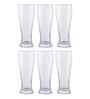 Set of 6 Transparent Crystal Lead Free Glass 580ml Beer Glasses