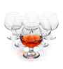 Set of 6 Transparent Crystal Lead Free Glass 650ml Brandy Glasses