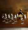 Set of 6 Transparent Crystal Lead Free Glass 650ml Brandy Glasses